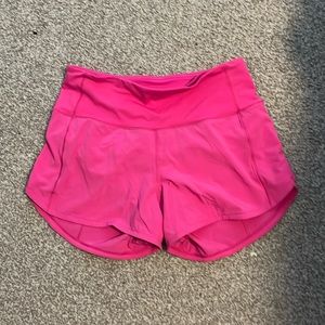 Lululemon sonic pink speed it up shorts